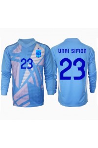 Fotbalové Dres Španělsko Unai Simon #23 Brankářské Domácí Oblečení ME 2024 Dlouhý Rukáv